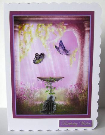 'patiently Waiting to Play' Card Topper by Margaret McCartney