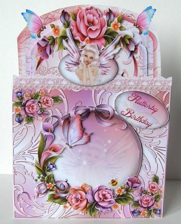 Enchanted Rose Garden Double Slide-out Card by Margaret McCartney