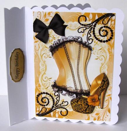 Beautiful Gold & Black Corset by Margaret McCartney