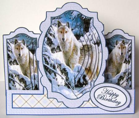 Layered Centre Stepper - Wolves by Margaret McCartney