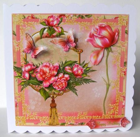 Glorious Rose 8x8 Card Topper by Margaret McCartney