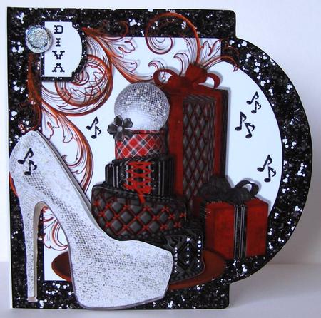 Disco Diva - Shaped Topper by Margaret McCartney