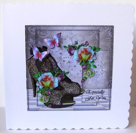 Special Shoes and Roses in Bleu by Margaret McCartney