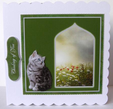 Sweet Kitten Card Topper by Margaret McCartney