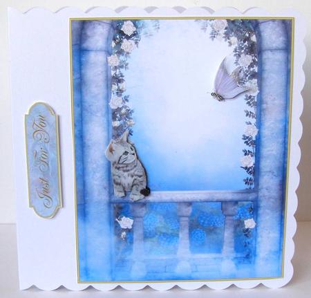Cute Kitten Card Topper 5 by Margaret McCartney