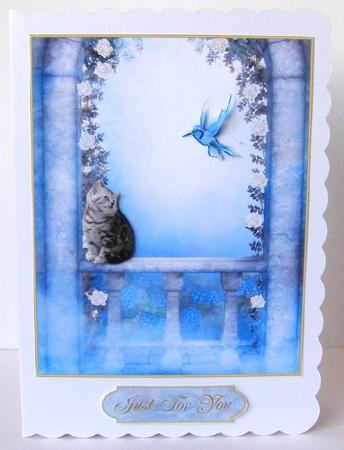 Cute Kitten Card Topper 4 by Margaret McCartney