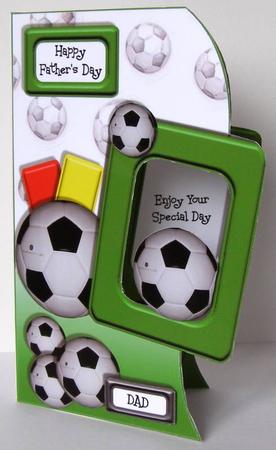 Football Fanatic - Shaped Topper, Insert & Decoupage by Margaret McCartney