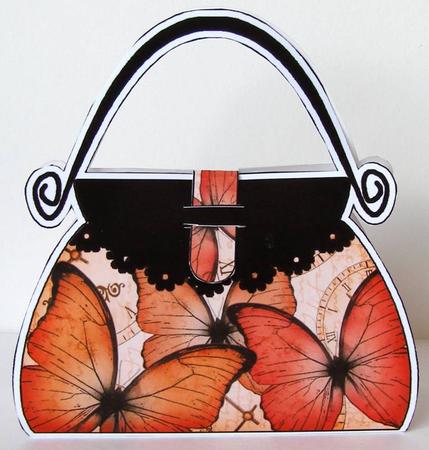 Butterfly Time Handbag Shaped Treat or Favour Box Mini Kit by Margaret McCartney