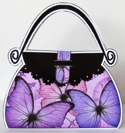 Butterfly Time Handbag Shaped Treat or Favour Box Mini Kit by Margaret McCartney
