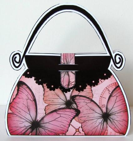 Butterfly Time Handbag Shaped Treat or Favour Box Mini Kit by Margaret McCartney