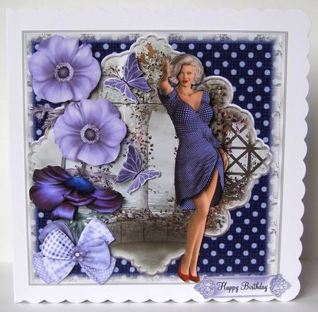 Polka Dot Blue Marilyn Style Mini Kit by Margaret McCartney