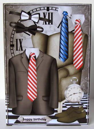 Cut and Fold Male Card Men's Clothes by Margaret McCartney