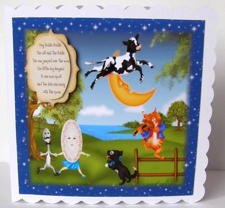 Hey Diddle Diddle - Nursery Rhyme Quick Card by Margaret McCartney
