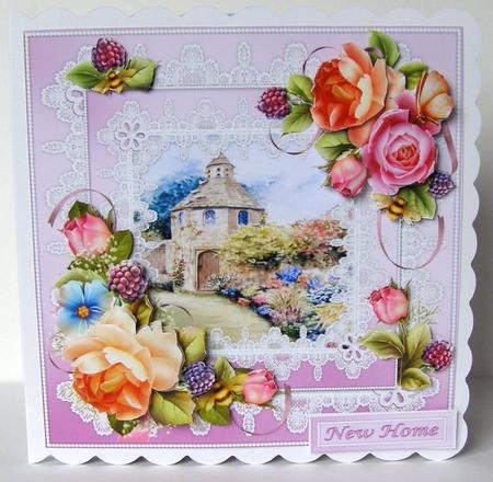 8x8 Dovecote Cottage with English Roses Mini Kit by Margaret McCartney