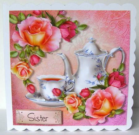 Tea Time with Romantica Roses by Margaret McCartney