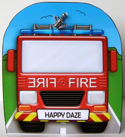 3D Transport Fire Engine Car Treat or Favour Box Mini Kit by Margaret McCartney