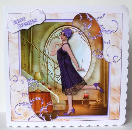 1920's Flapper Lady in Purple Mini Kit by Margaret McCartney