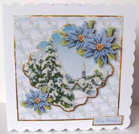 Winter Wonderland Card with Topper and Decoupage by Margaret McCartney