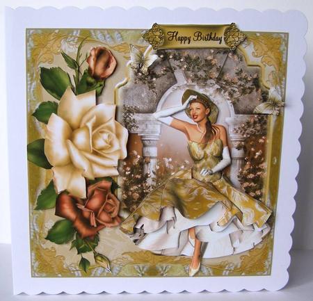 1950's Golden Wishes Card Front Mini Kit by Margaret McCartney