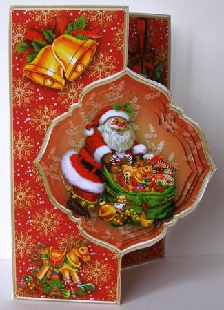 Santa's Toys Offset Fold Card Mini Kit by Margaret McCartney
