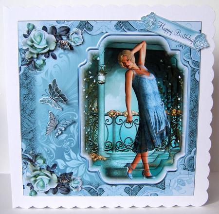 1920's Flapper Girl Card Front Mini Kit by Margaret McCartney