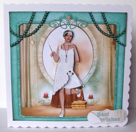 1920's Flapper Lady in White Lace Mini Kit by Margaret McCartney