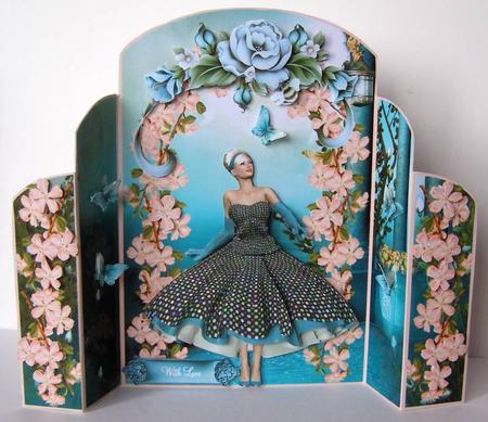 1950's Style the Blossom Archway Fold Card Mini Kit by Margaret McCartney