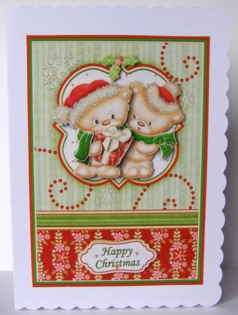 Teddy Bears Christmas Topper & Decoupage by Margaret McCartney