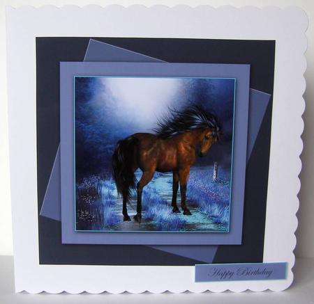 Beautiful Horse Card Topper 2 by Margaret McCartney