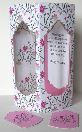 Tower Card - Purple Flowers by Margaret McCartney