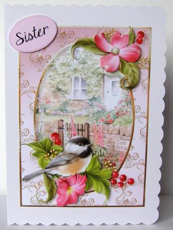 Beautiful Bird at the Rose Cottage by Margaret McCartney