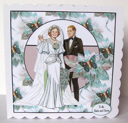 Beautiful Vintage Wedding Card by Margaret McCartney