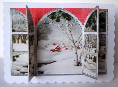 Vintage Snowscene View from My Window by Margaret McCartney