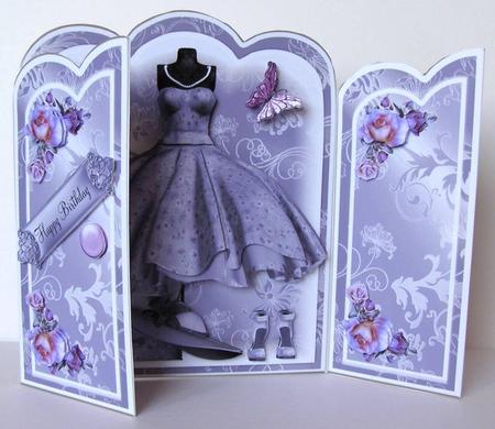 1950's Lilac Wardrobe Card Kit by Margaret McCartney
