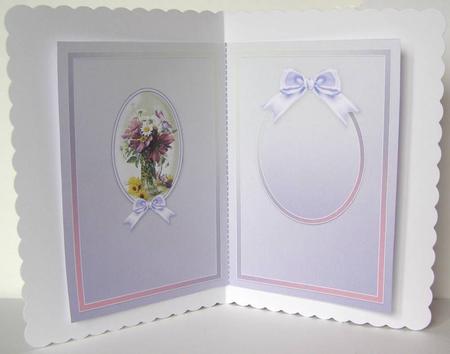 Purple Clematis and Daisies A5 Matching A5 Insert by Margaret McCartney