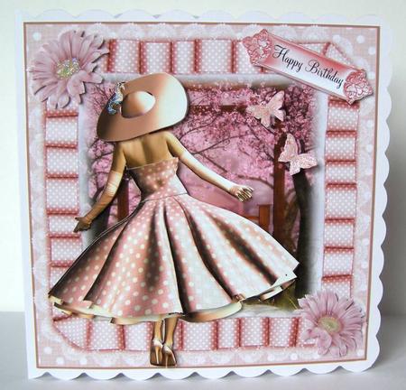 1950's Pink Polka Dot Beauty by Margaret McCartney