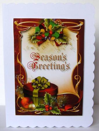 Red & Green Art Nouveau Christmas by Margaret McCartney