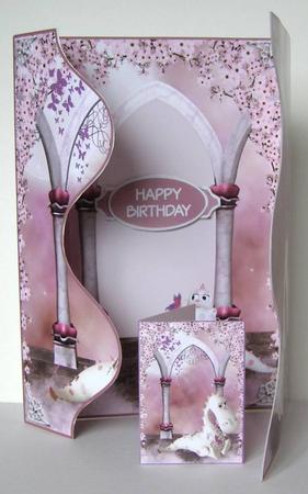 Dinosaur & Butterfly Wavy Gatefold Card Kit by Margaret McCartney