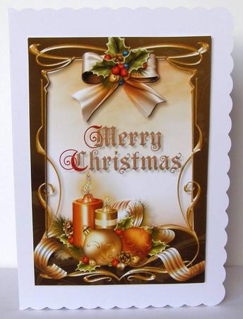 Golden Art Nouveau Merry Christmas by Margaret McCartney