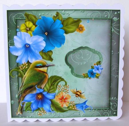 Beautiful Pentunia's Card Front by Margaret McCartney
