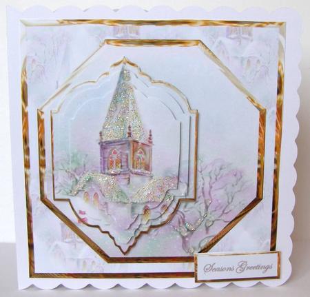 Vintage Church at Christmas by Margaret McCartney