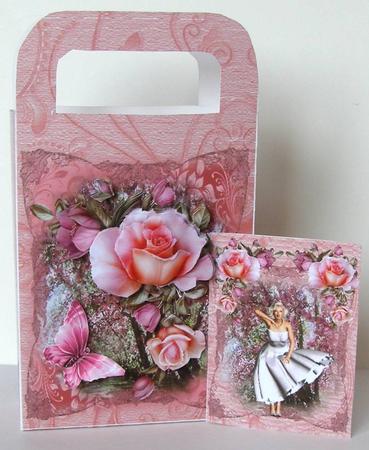 Marilyn Style Gift Bag with Decoupage by Margaret McCartney