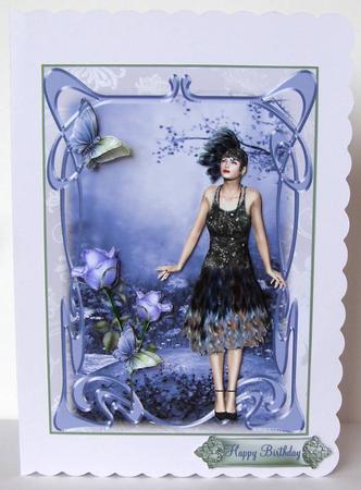 1920's Lady Card Topper by Margaret McCartney