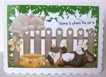 Home is Where the Cat Is! Lazy Cats A4 by Margaret McCartney