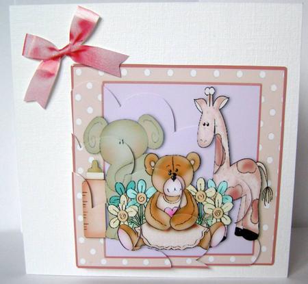 Welcome New Baby Girl - Shell Corner Stacker by Margaret McCartney