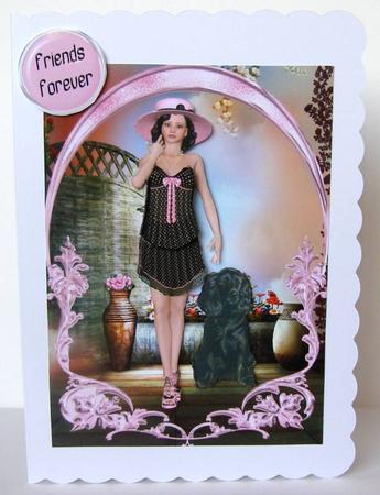 A Girl and Her Dog - Birthday Love Friends Special Day by Margaret McCartney