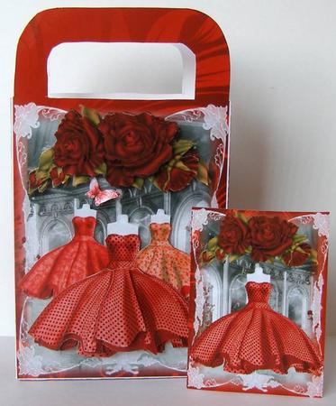 Gift Bag Red Boutique 1950's Style Mini Kit by Margaret McCartney