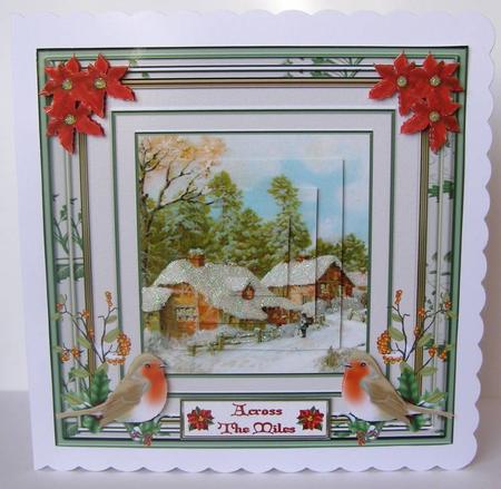 Christmas Robin 8 x 8ins Mini Kit by Margaret McCartney