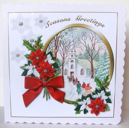 8x8 Lets Go to Church Vintage Christmas Mini Kit by Margaret McCartney