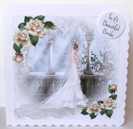 Beautiful Bride & Roses by Margaret McCartney
